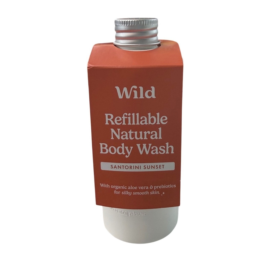 Wild Natural Refillable Body Wash Santorini Sunset 300ml Lot of 3 Vegan NEW